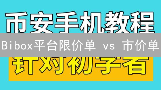 Bibox平台限价单 vs 市价单：2024最全交易攻略，助你轻松盈利！