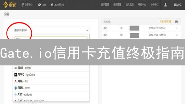 Gate.io信用卡充值终极指南：快速、便捷、安全！