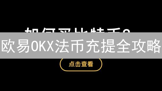 欧易OKX法币充提全攻略：新手也能轻松上手！